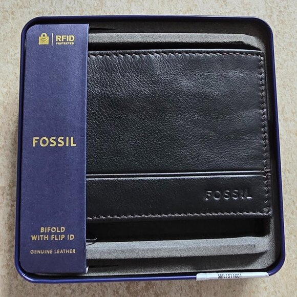 Fossil MEN WALLET Brooks Bifold Flif Id sml1511001 - Picture 1 of 6